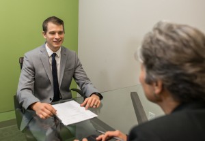 job interview facing HR